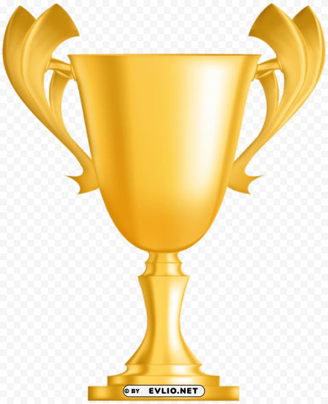 gold cup trophy Isolated Design on Clear Transparent PNG
