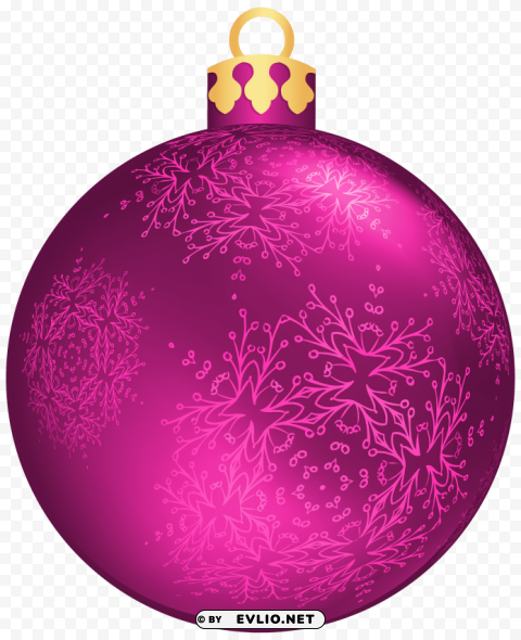 pink christmas ball Isolated Element in Clear Transparent PNG