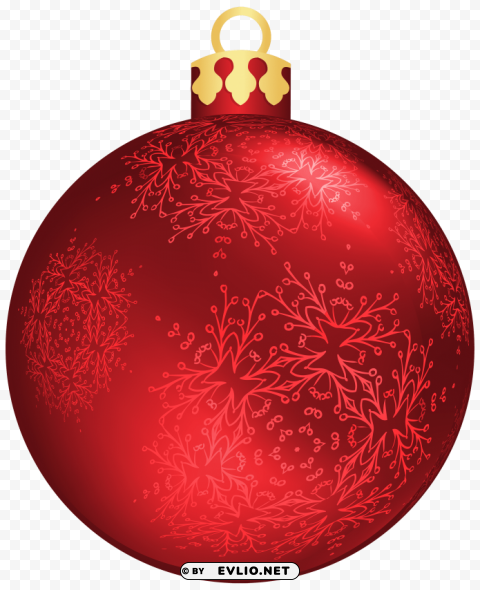 red christmas ball Isolated Element in Transparent PNG