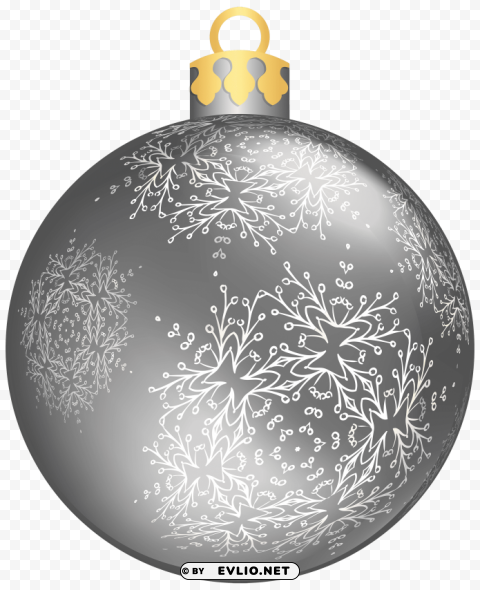 silver christmas ball Isolated Graphic in Transparent PNG Format