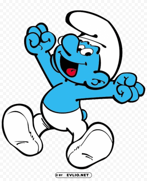 smurfy Isolated Character on Transparent PNG clipart png photo - 5f5ad64a