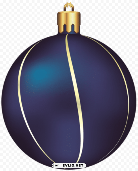 Transparent Blue And Gold Christmas Ball Ornament Clear Background PNG Clip Arts