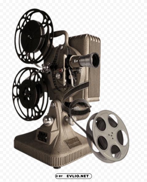 vintage school film projector Isolated Item on Clear Transparent PNG