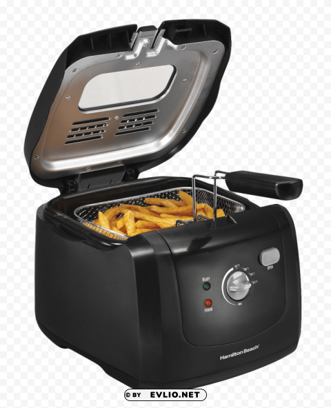 Electric Deep Fryer Transparent Background Isolated PNG Design
