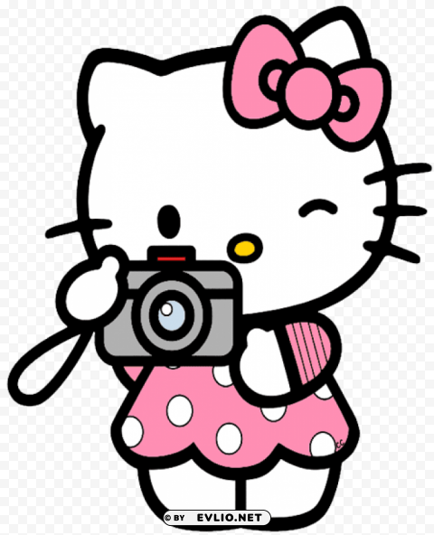 hello kitty taking a picture PNG graphics with clear alpha channel broad selection