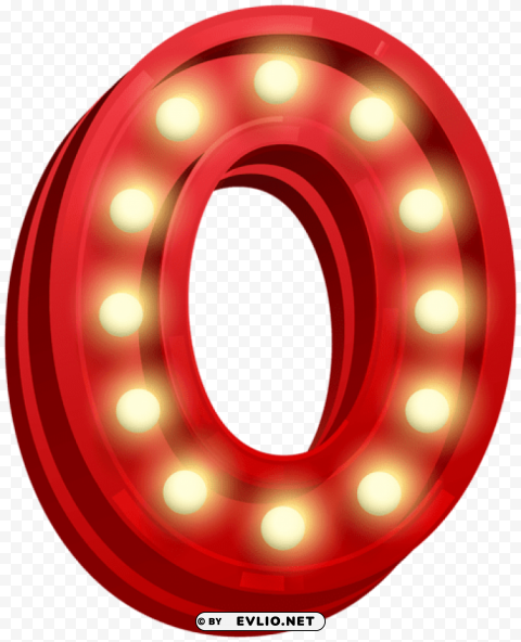 number zero glowing HighQuality Transparent PNG Element