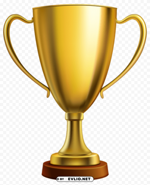 gold cup trophy PNG Graphic with Transparency Isolation
