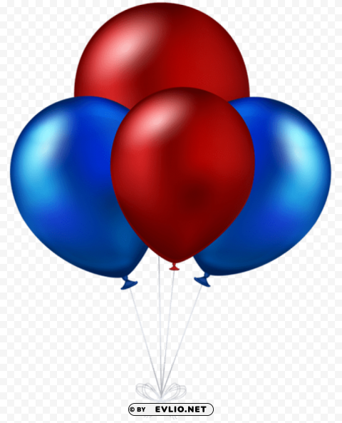 red and blue balloons PNG transparent images bulk