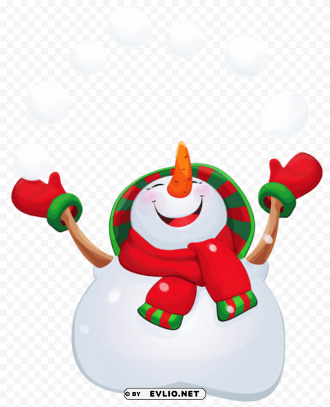 transparent happy snowman Clear PNG image