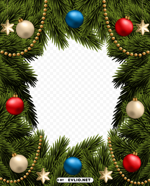 christmaspine frame border PNG images alpha transparency background best stock photos - Image ID 40c94eb6