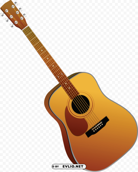 acoustic classic guitar Transparent Cutout PNG Isolated Element