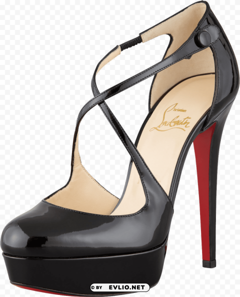 black louboutin women's high PNG files with transparent canvas collection