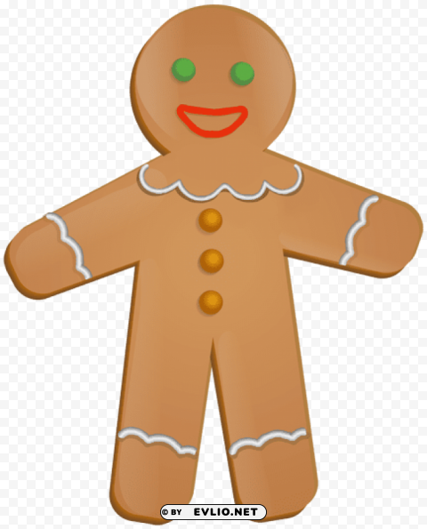 gingerbread man ornament ClearCut Background PNG Isolated Element
