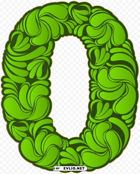 Number Zero Green Transparent Background PNG Gallery