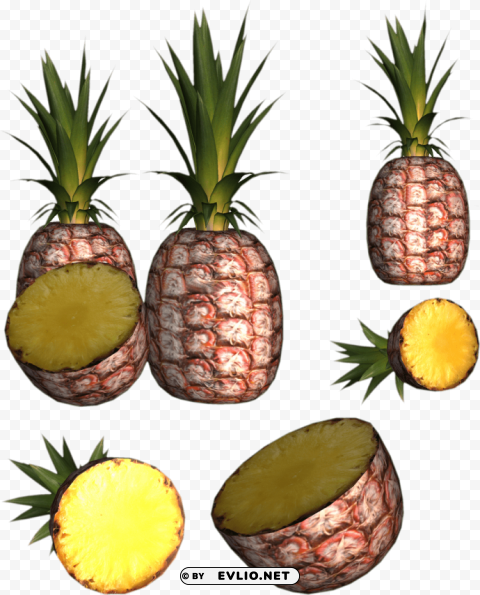 pineapple HighQuality PNG Isolated on Transparent Background clipart png photo - 7fd7dd4f