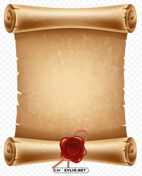 scrolled paper Isolated Artwork on Transparent PNG