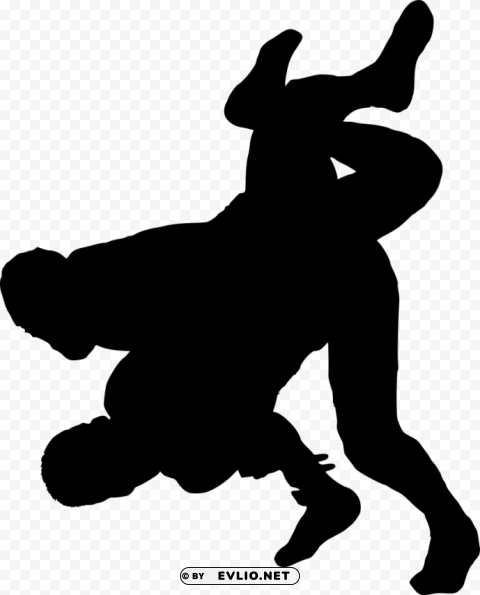 sport wrestling silhouette PNG pictures with no background
