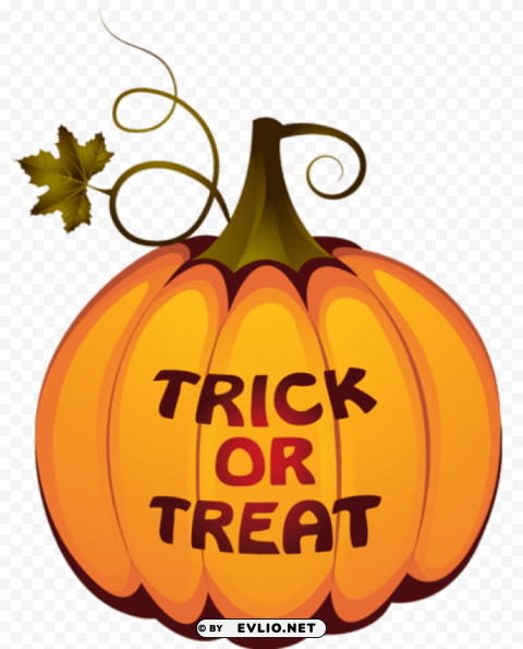 transparent trick or treat pumpkin Clear Background PNG Isolated Illustration