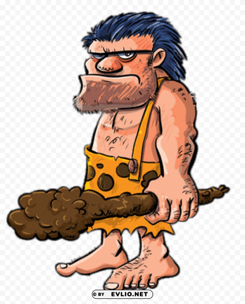 angry caveman PNG transparent elements complete package