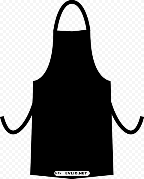 apron silhouette Transparent Background PNG Isolated Element