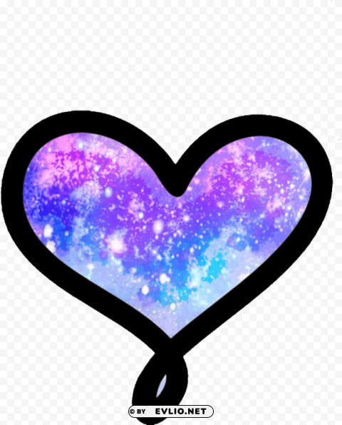 galaxy heart PNG Image with Transparent Isolated Design