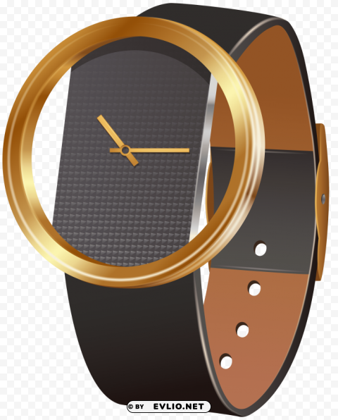 wrist watch black PNG clipart with transparency