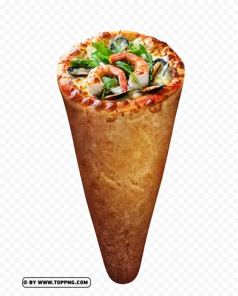 Italian Food Tasty Pizza Cone HD Transparent Background PNG For Presentations