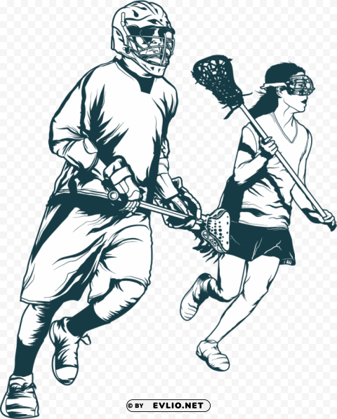 lacrosse illustration PNG isolated