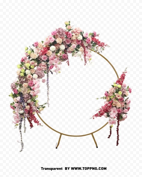 romantic decorated wedding door Isolated Item in HighQuality Transparent PNG