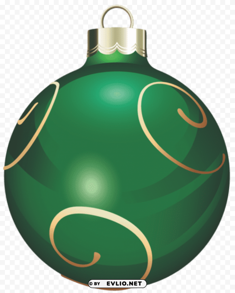 transparent green and gold christmas ball Clear PNG images free download