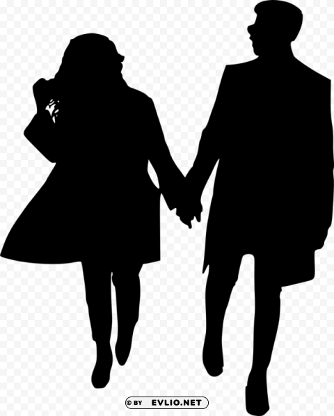 couple silhouette PNG Graphic Isolated with Clarity