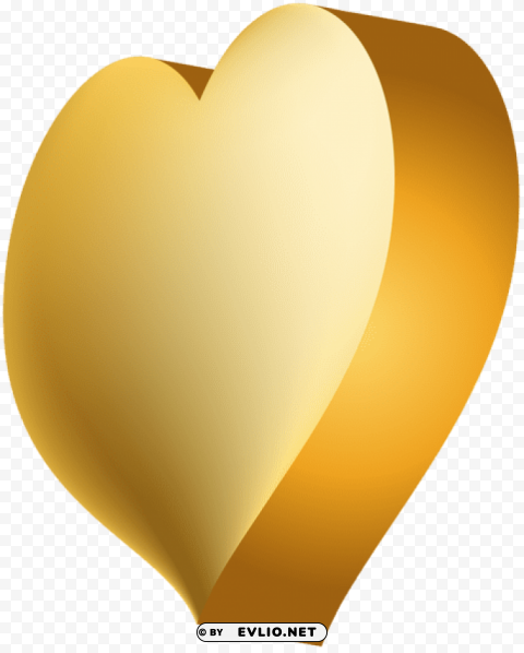 gold heart transparent PNG Image Isolated with HighQuality Clarity