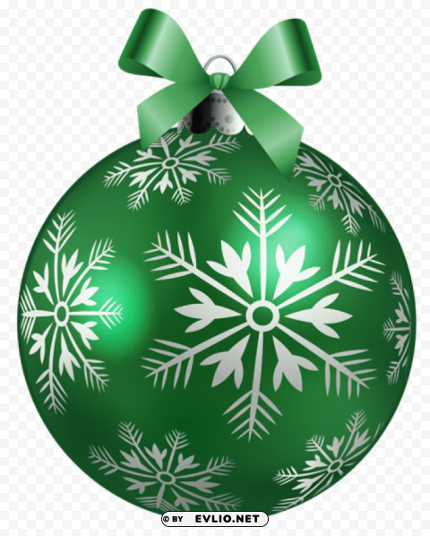 large green christmas ballpicture Free PNG download no background