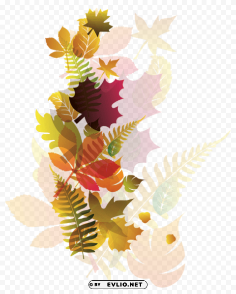 transparent deco fall leaves PNG images without watermarks