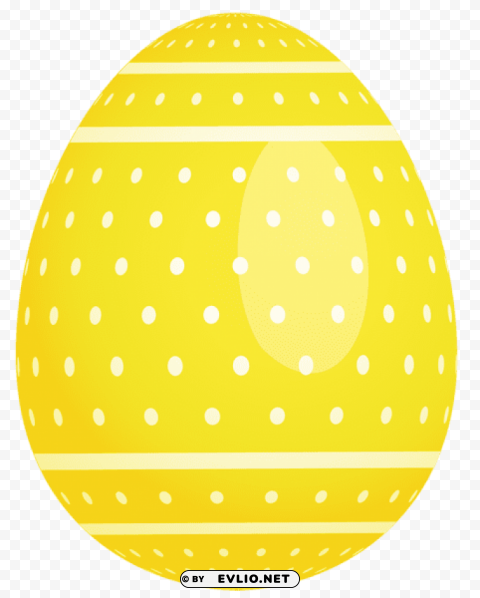 yellow dotted easter egg PNG transparent design