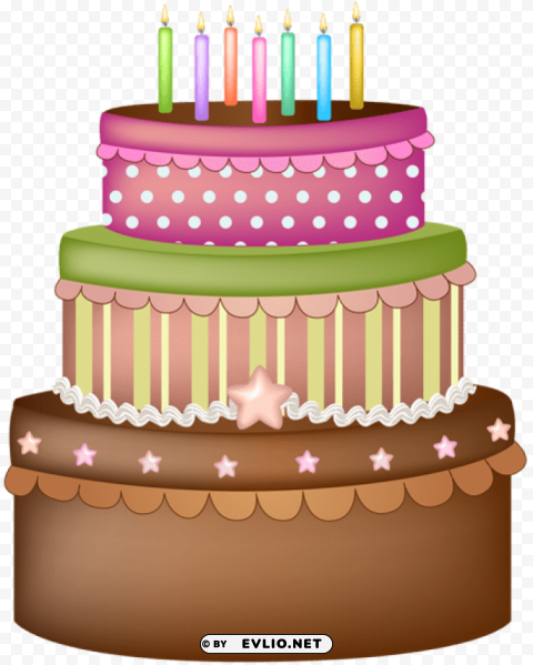 birthday cake Clear Background PNG Isolated Design Element
