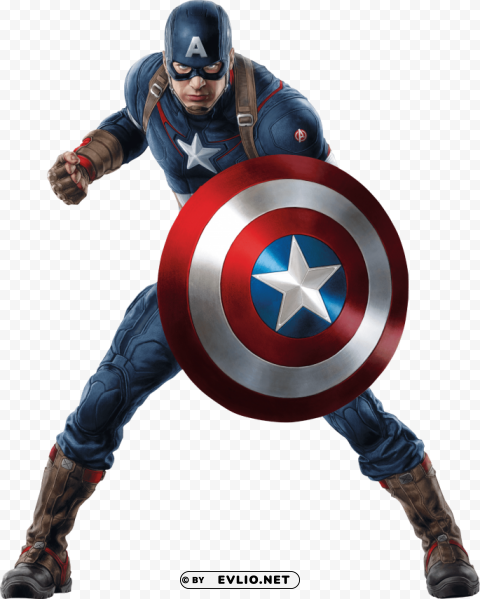 captain america looking at you Isolated Illustration in Transparent PNG