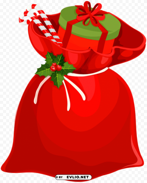 christmas santa bag PNG images with alpha channel selection