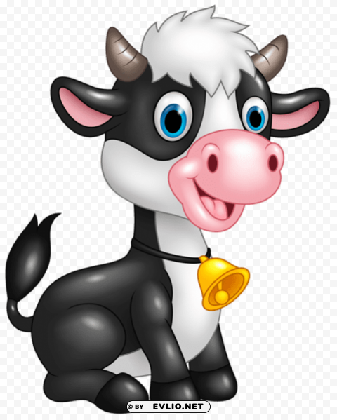 cute cow cartoon Transparent PNG images for digital art