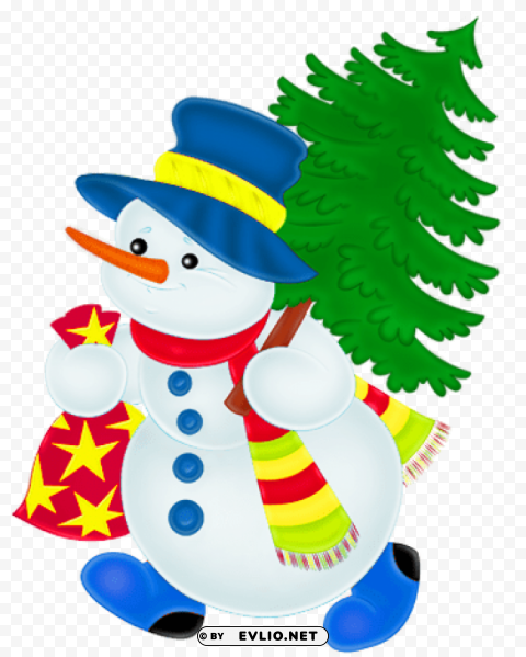 snowman Clean Background Isolated PNG Art