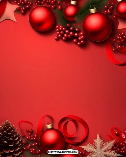 Holiday-Themed Dark Red Banner Background Isolated Graphic on Clear Transparent PNG