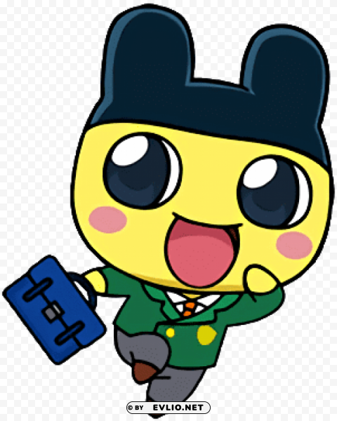 mametchi going to school Transparent PNG Isolated Element with Clarity