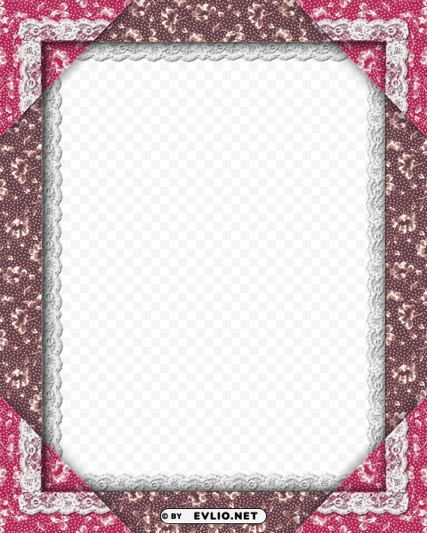 pink and brownframe Isolated Subject with Clear PNG Background