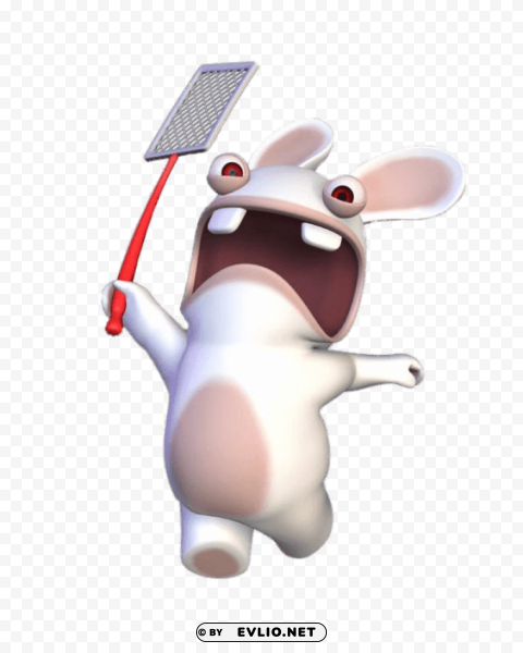 rabbid running around with flyswapper PNG with Isolated Object