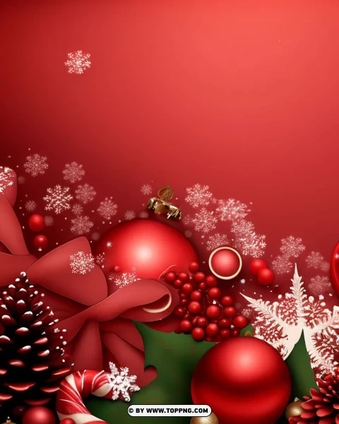 Red Christmas Banner Background PNG transparent backgrounds - Image ID 1a2200b9