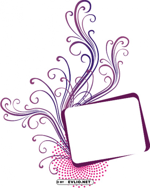 swirly frame PNG transparent graphic