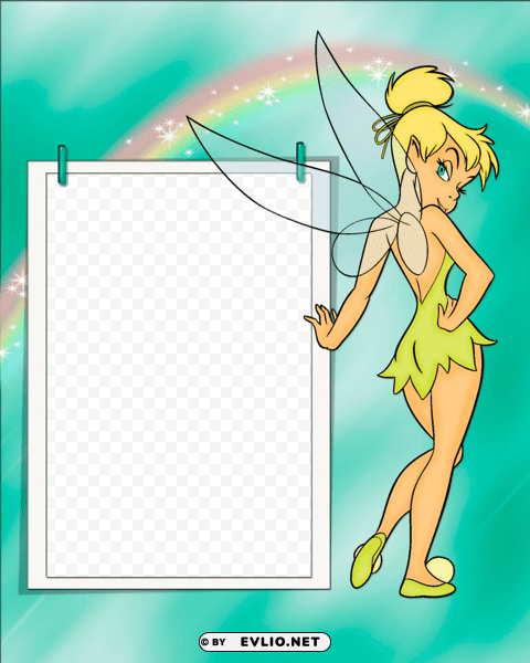 tinkerbell kids frame Isolated Design Element on Transparent PNG