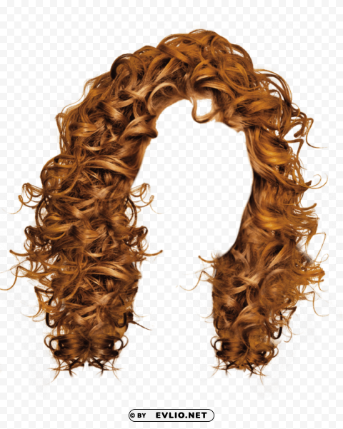 curly women hair Transparent PNG Isolated Item