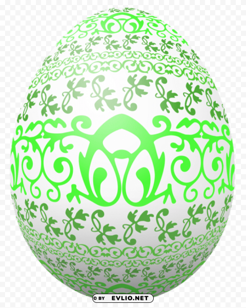 easter white egg with green decorationpicture Transparent PNG images for graphic design