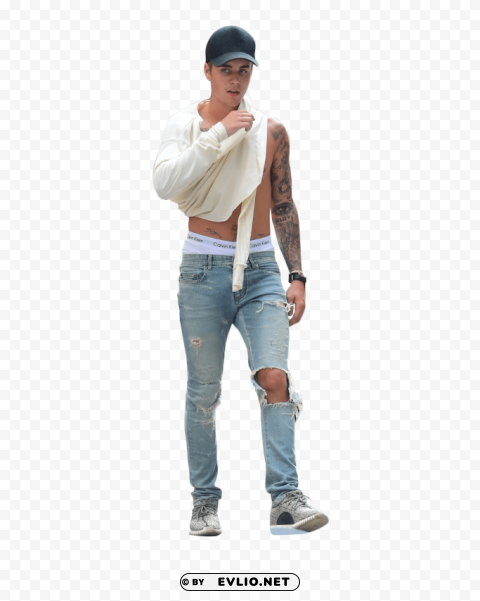 justin bieber Isolated Artwork on Clear Transparent PNG